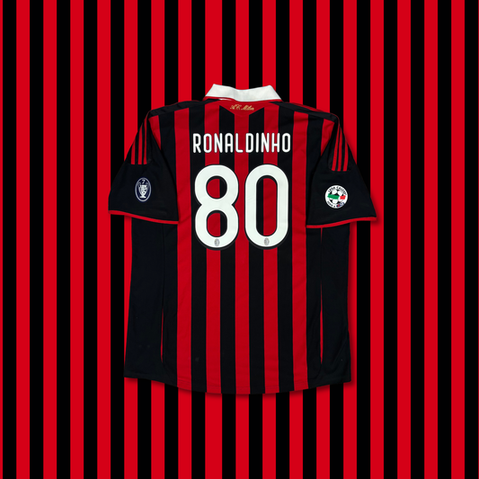 2009/10 AC Milan Home Shirt - Ronaldinho - XXL