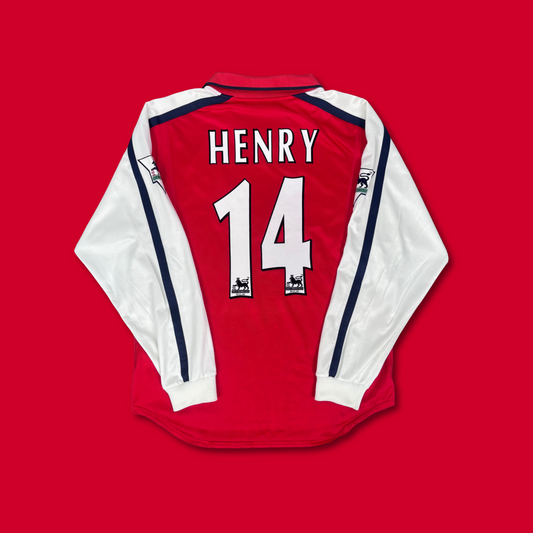 2000/01 Arsenal Home Longsleeve Shirt - Henry - M