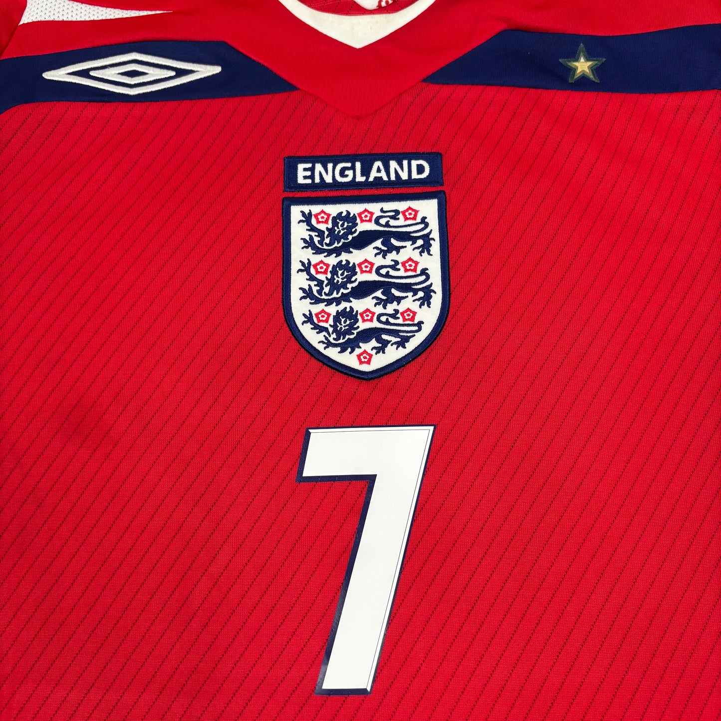 2008/09 England Away Shirt - Beckham - M