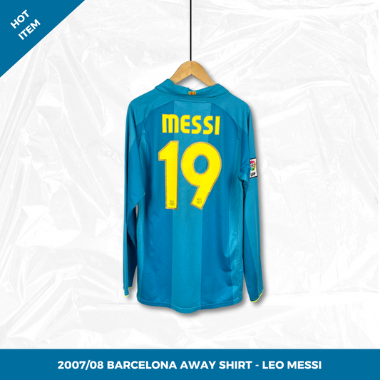 2007/08 Barcelona Away Shirt Longsleeve - Messi