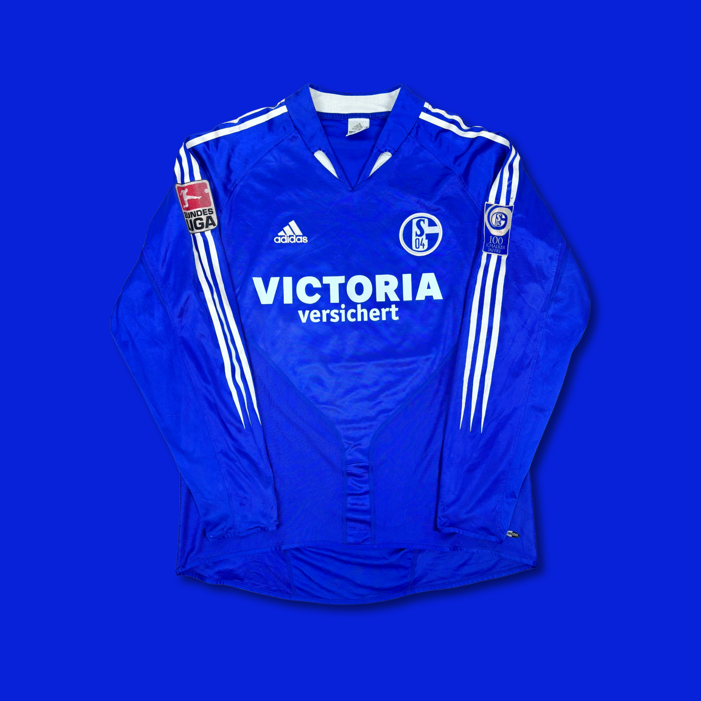 2005/06 FC Schalke Home Longsleeve Shirt - L - Kuranyi