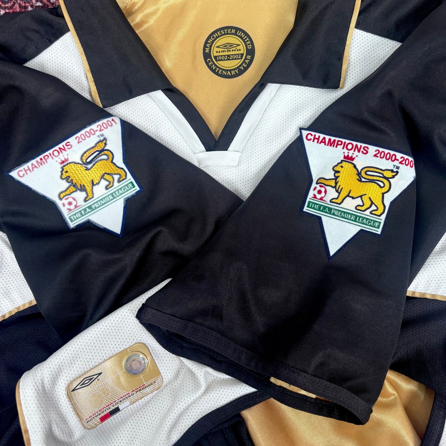 2001/02 Manchester United Centenary Shirt - Beckham - L