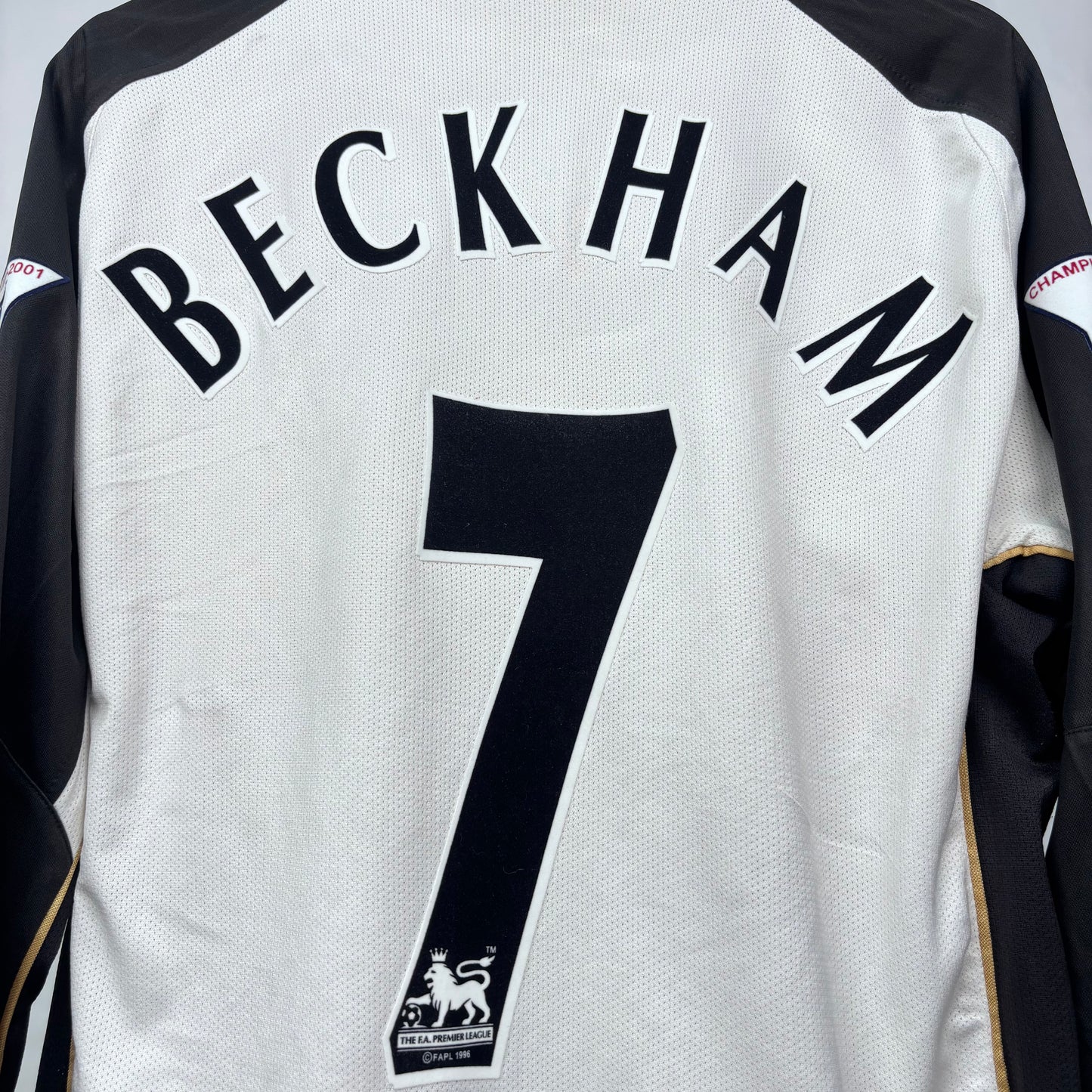 2001/02 Manchester United Centenary Longsleeve Shirt - Beckham - L