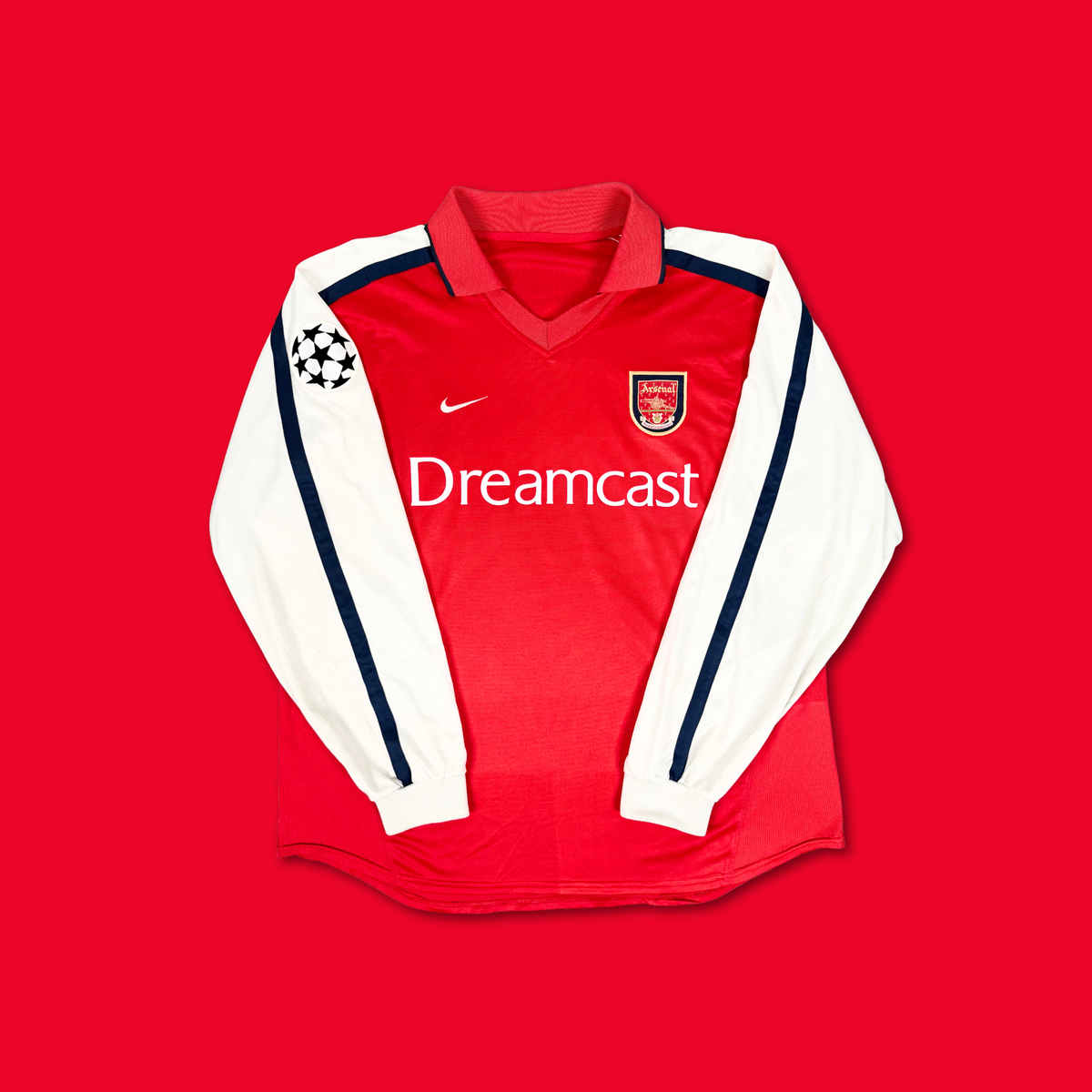 2000/01 Arsenal Home Longsleeve Shirt - Pires - XL