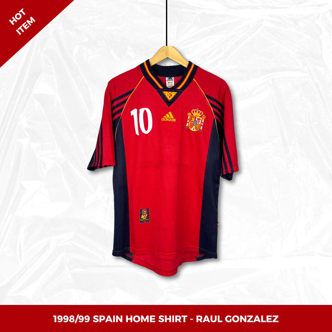 1998/99 Spain Home Shirt - Raul - M