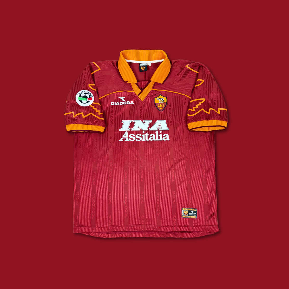 1998/99 AS Roma Home Shirt - Nakata - XL