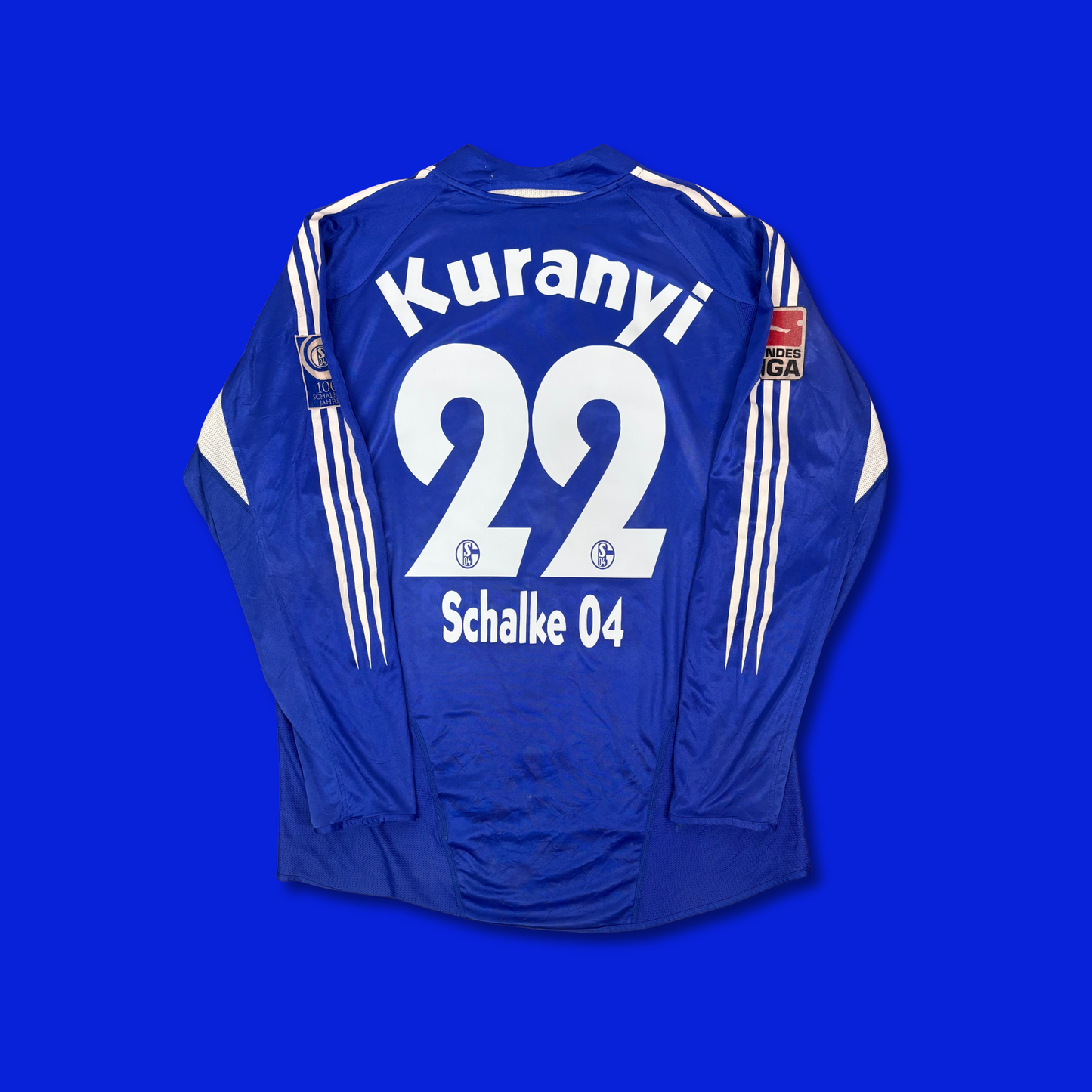 2005/06 FC Schalke Home Longsleeve Shirt - L - Kuranyi