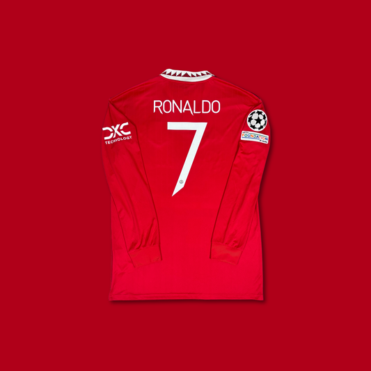 2022/23 Manchester United Home Longsleeve Shirt - Cristiano Ronaldo - L