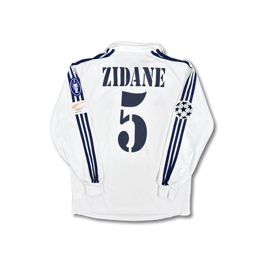 2002/03 Real Madrid Home Longsleeve Shirt - Zidane - L