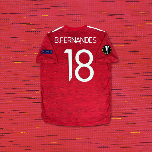 2020/21 Manchester United Home Shirt - Player Issue - Bruno Fernandes - XL