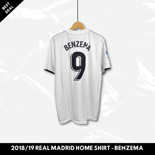 2018/19 Real Madrid Home Shirt - Benzema - XL