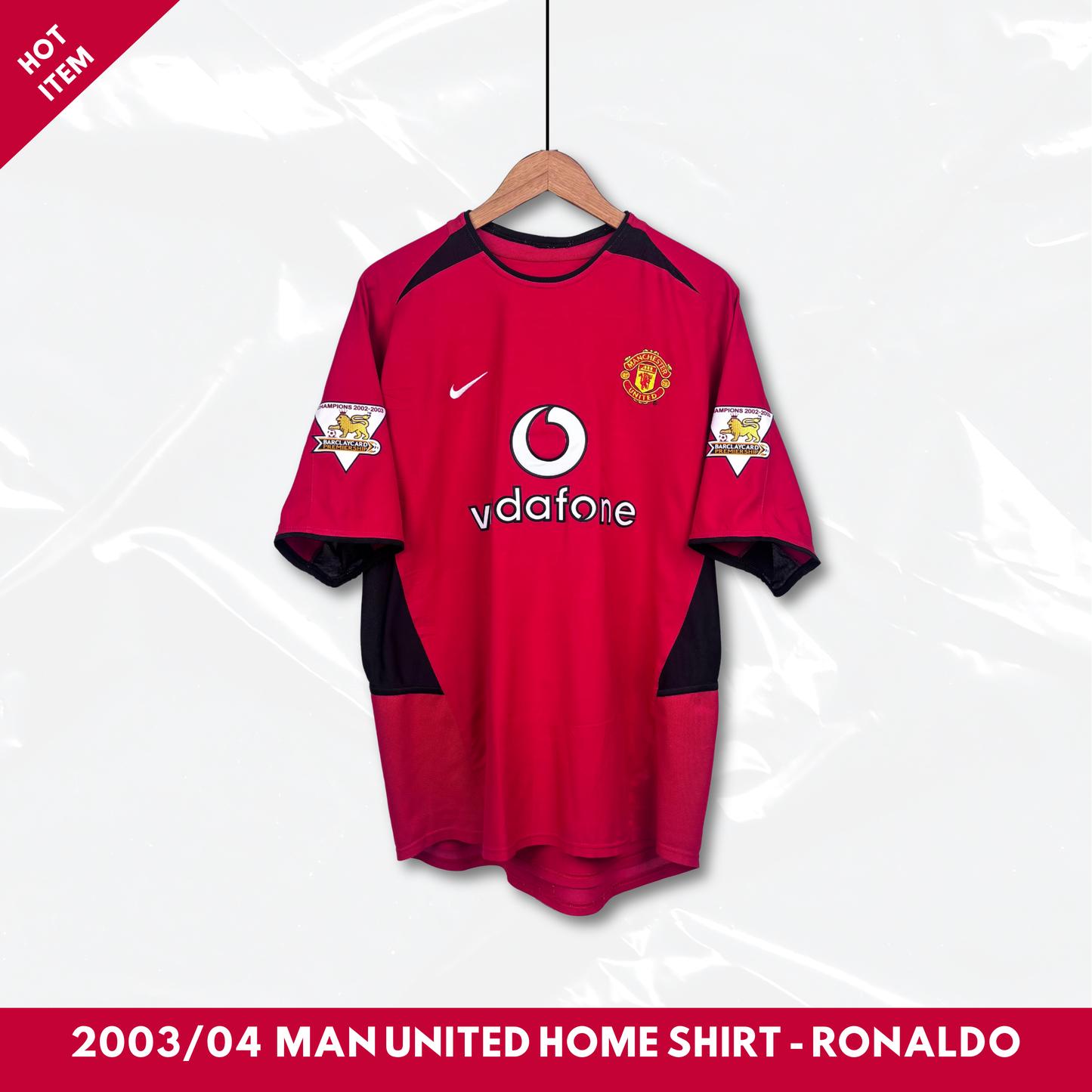 2003/04 Manchester United Home Shirt - Ronaldo - L