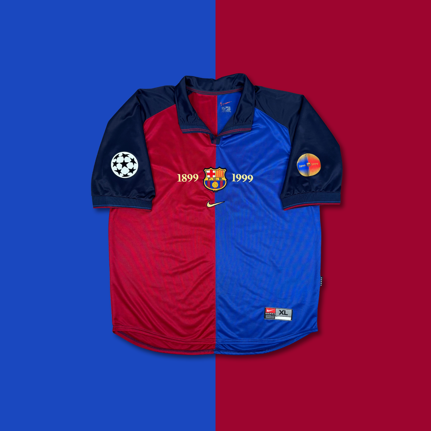 1999/00 Barcelona Centenary Shirt - Rivaldo - XL