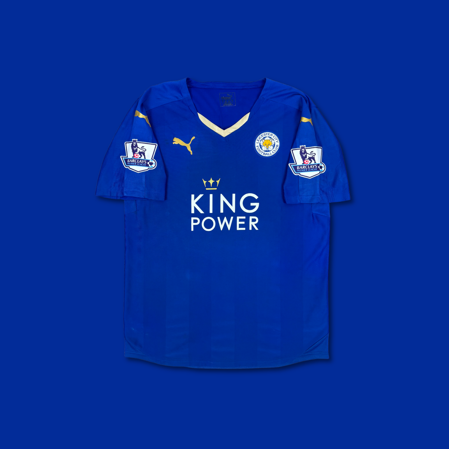 2015/16 Leicester City Home Shirt - Vardy - L