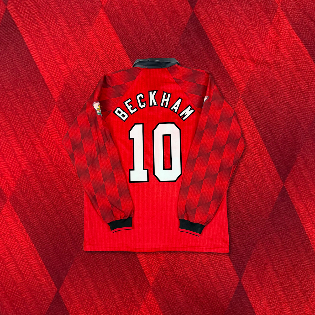 1996/97 Manchester United Home Longsleeve Shirt - Beckham - XL