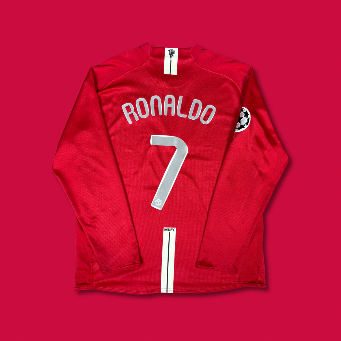 2007/08 Manchester United Home Longsleeve Shirt - Ronaldo - XL