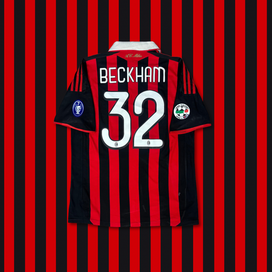 2009/10 AC Milan Home Shirt - Beckham - M