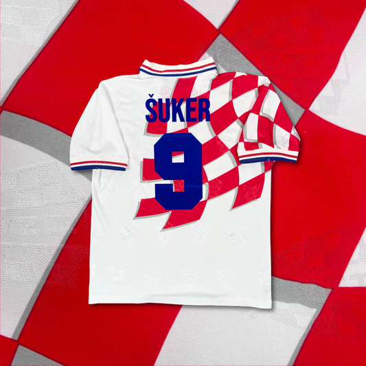 1998/99  Croatia Home Shirt - Suker - L