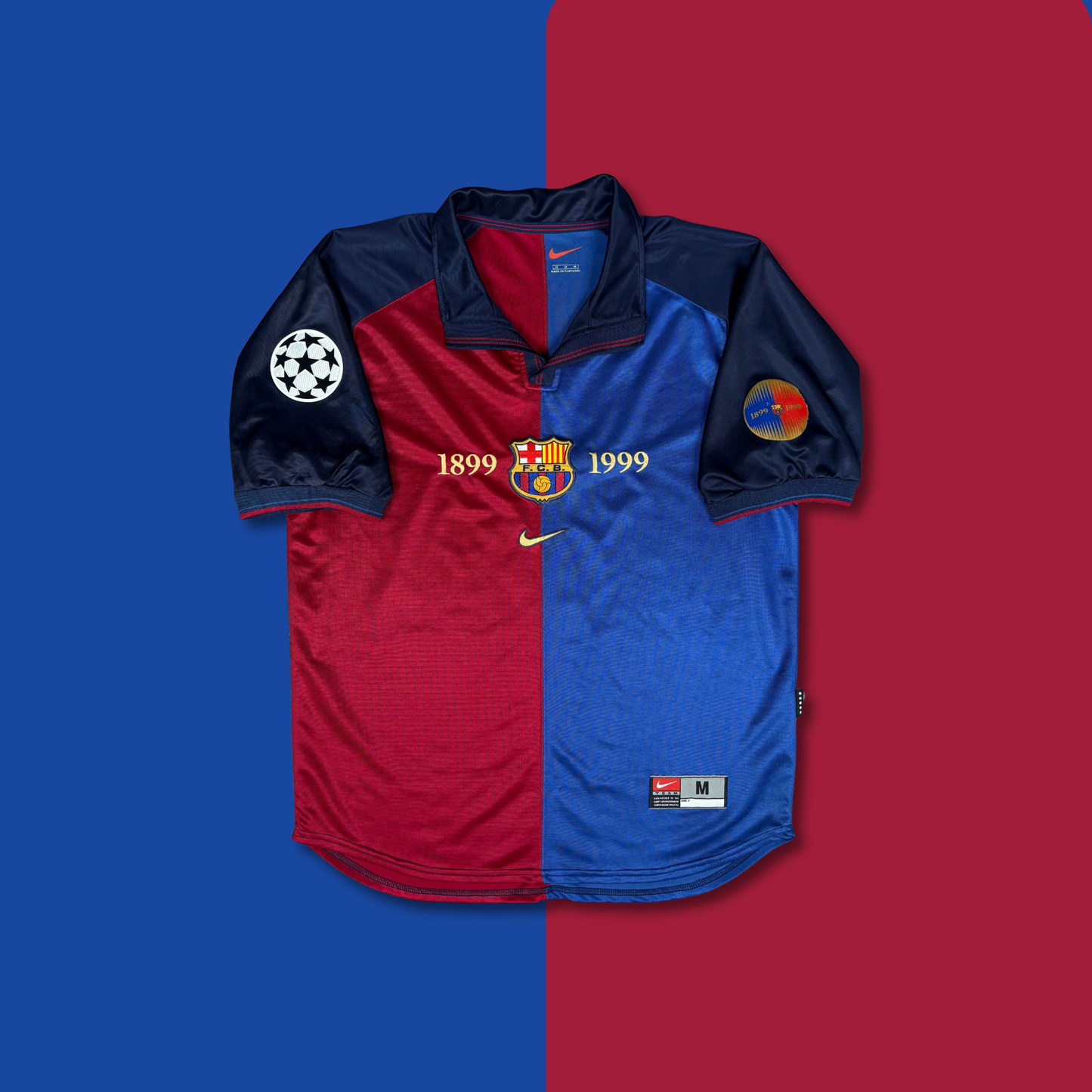 1999/00 Barcelona Centenary Shirt - Kluivert - M