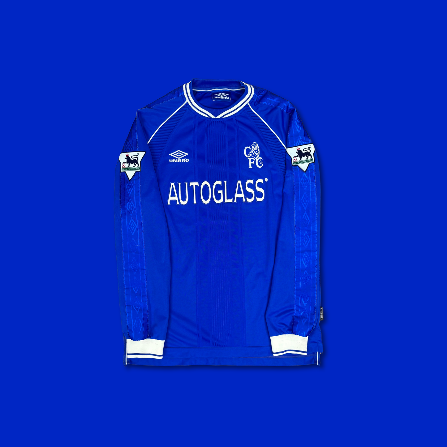 1999/00 Chelsea Home Longsleeve Shirt - Hasselbaink - L
