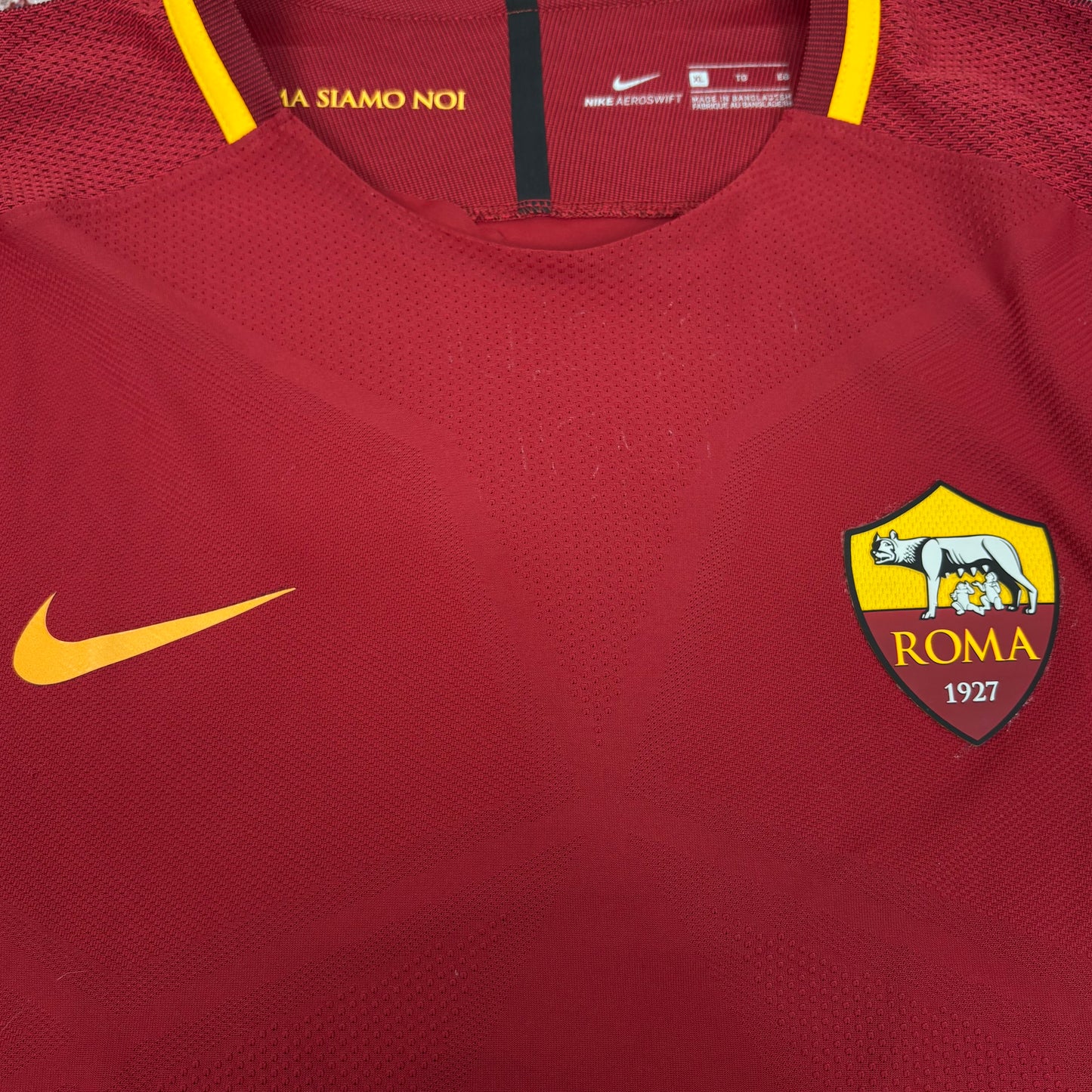 2017/18 AS Roma Home Shirt - Player Issue - Totti - XL