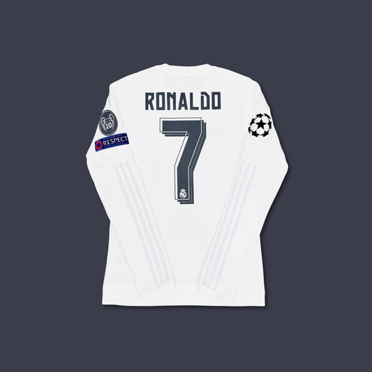 2015/16 Real Madrid Home Longsleeve Shirt - Cristiano Ronaldo - XS