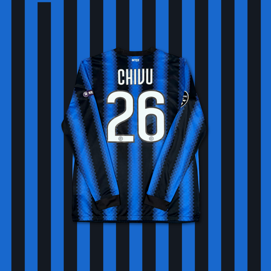 2010/11 Inter Milan Home Longsleeve Shirt - Chivu - XL