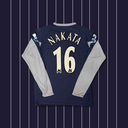 2004/05 Bolton Wandereres Away Longsleeve Shirt - Nakata - L