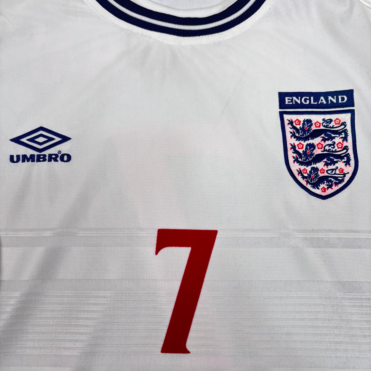 2000/01 England Home Shirt - Beckham - XL