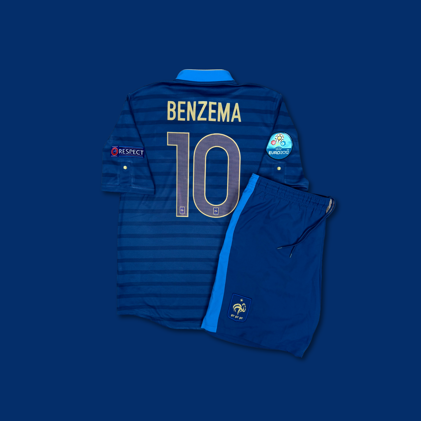 2012/13 France Home Shirt with Short - Benzema - M