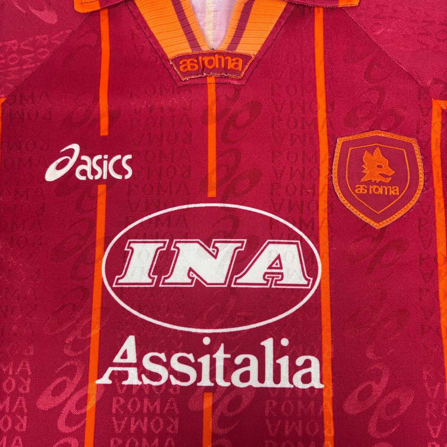 1996/97 AS Roma Home Shirt - Totti - L