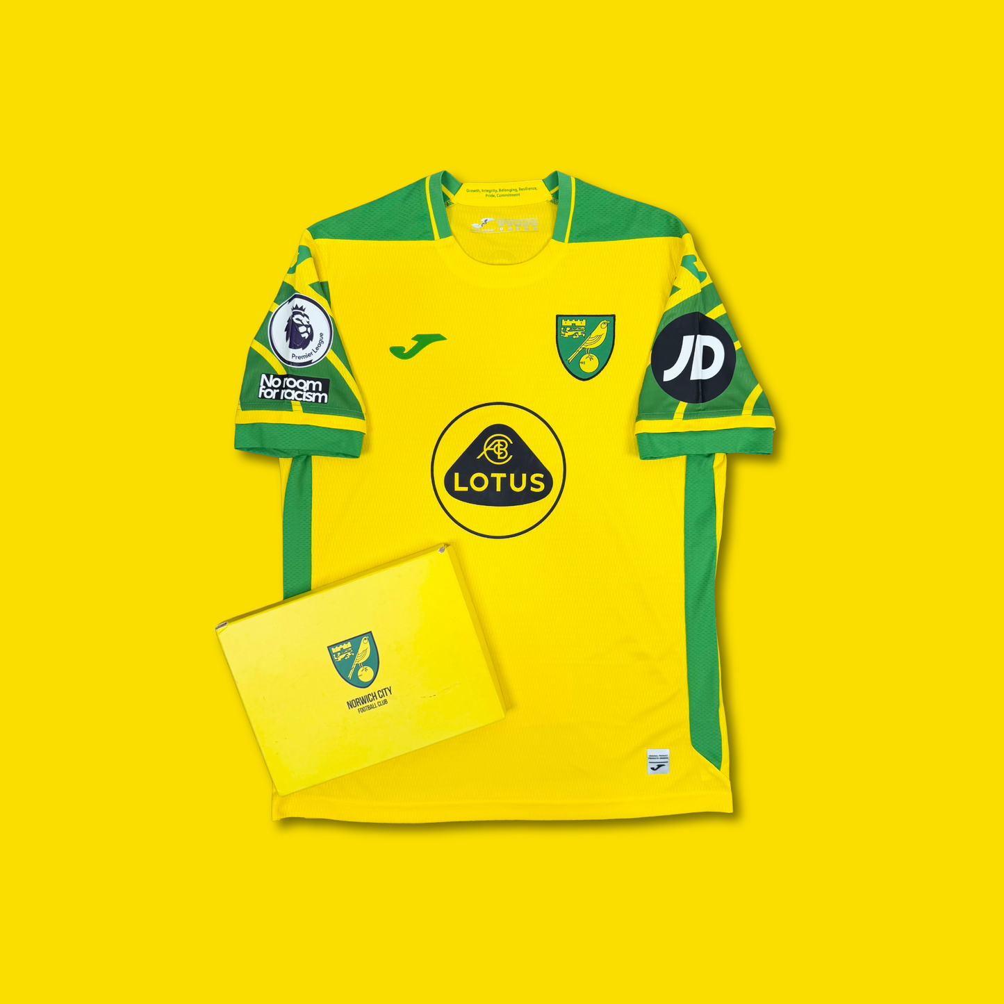 2021/22 Norwich City Home Shirt with Boxset - Tzolis - M