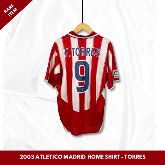 2003/04 Atletico Madrid Home Shirt - Torres