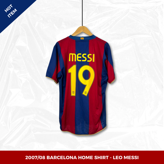 2007/08 Barcelona Home Shirt - Messi