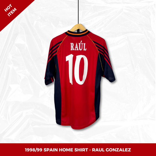 1998/99 Spain Home Shirt - Raul - M