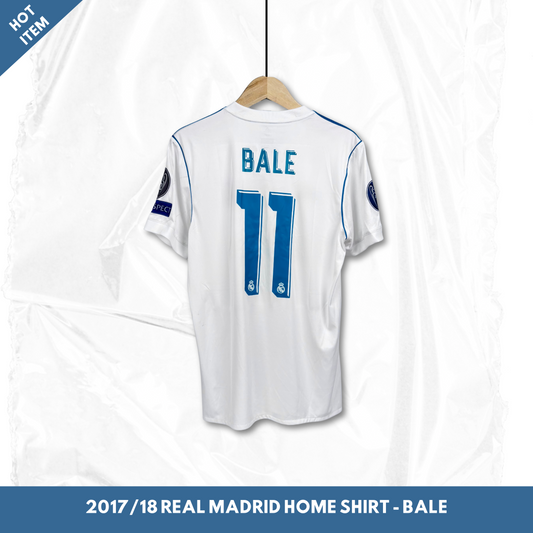 2017/18 Real Madrid Home Shirt - Bale - M