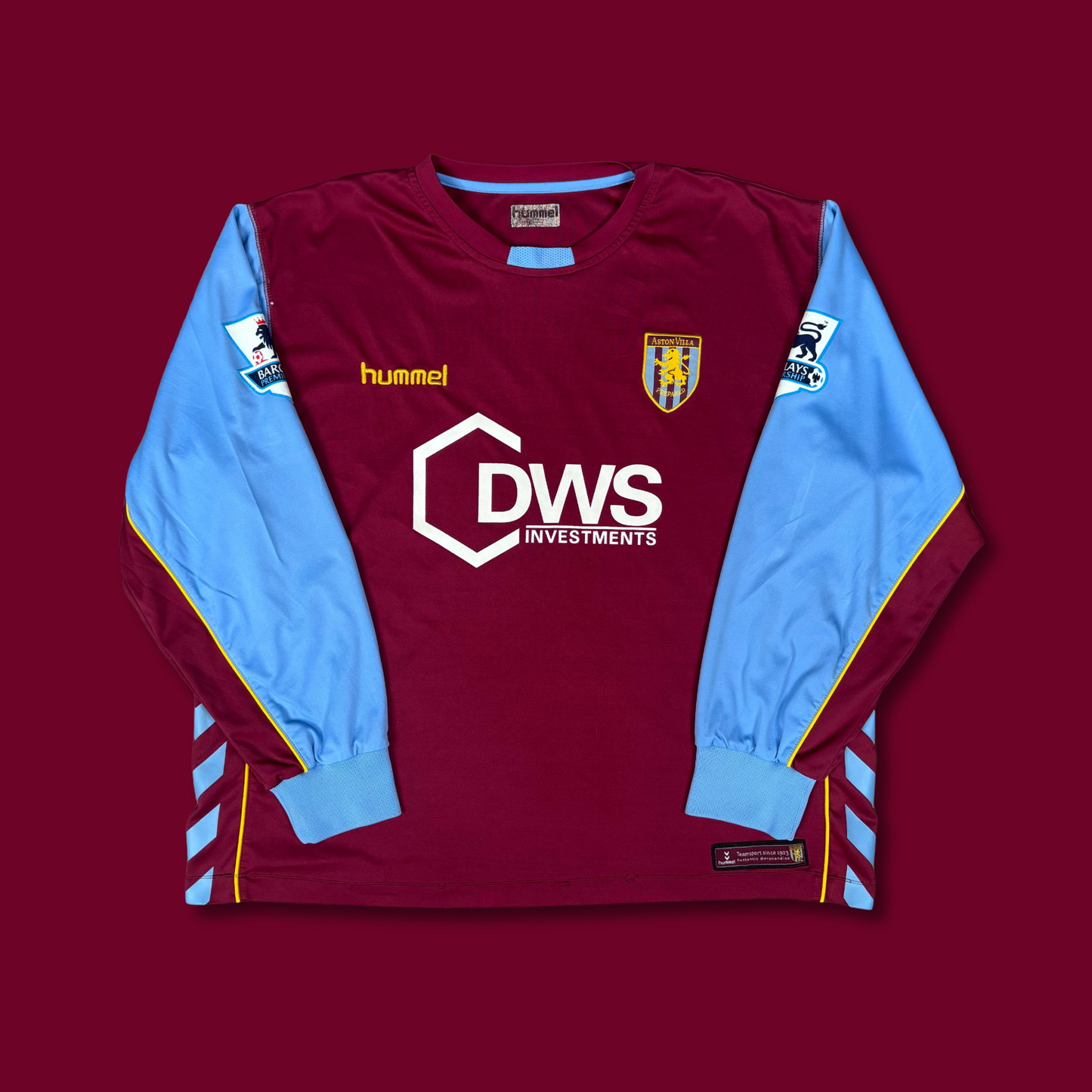 2005/06 Aston Villa Home Longsleeve Shirt - Milner - L