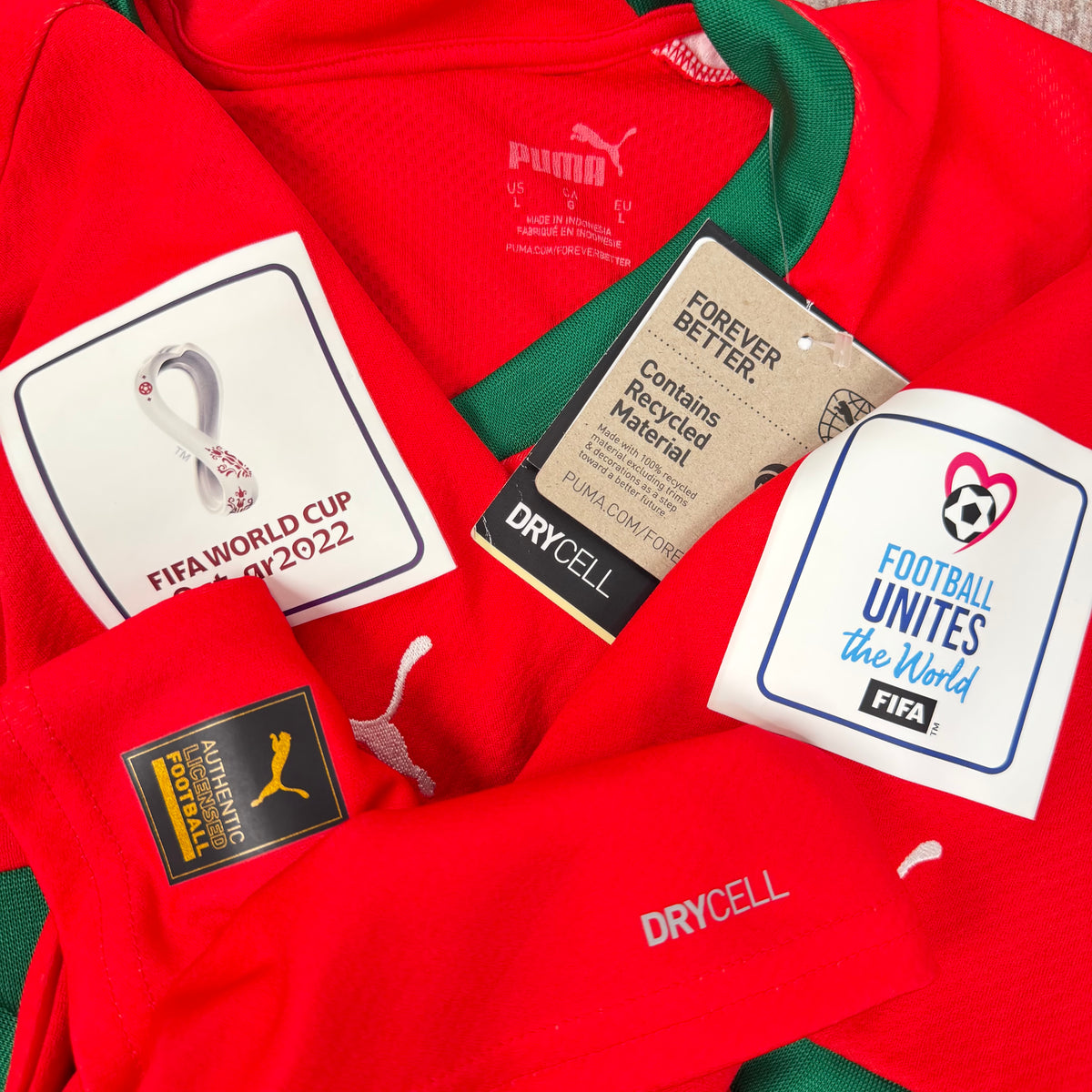 2022/23 Marocco Home Shirt - Hakimi - New with Tag - L
