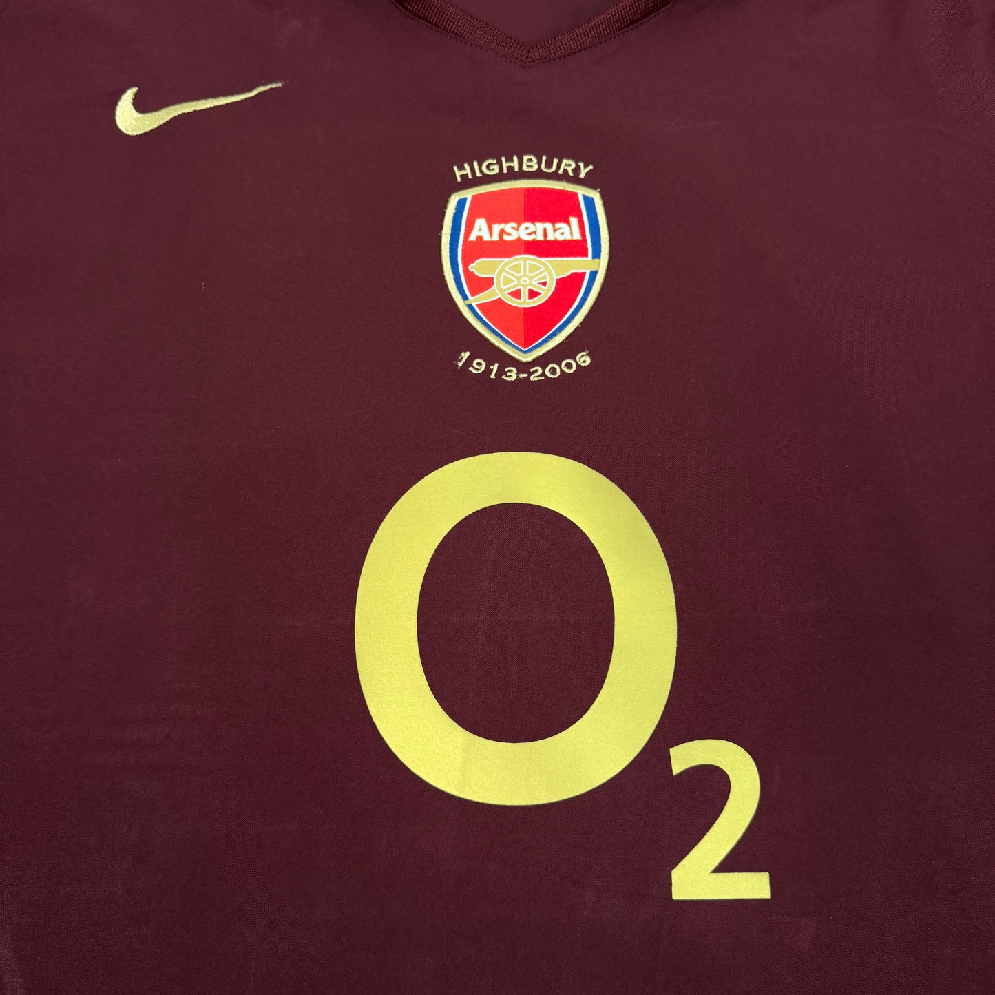 2005/06 Arsenal Home Shirt - Bergkamp - L