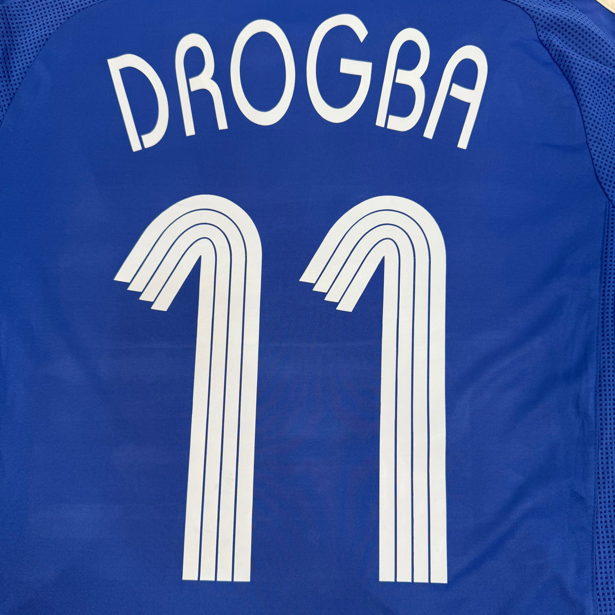 2006/07 Chelsea Home Longsleeve Shirt - Drogba - L