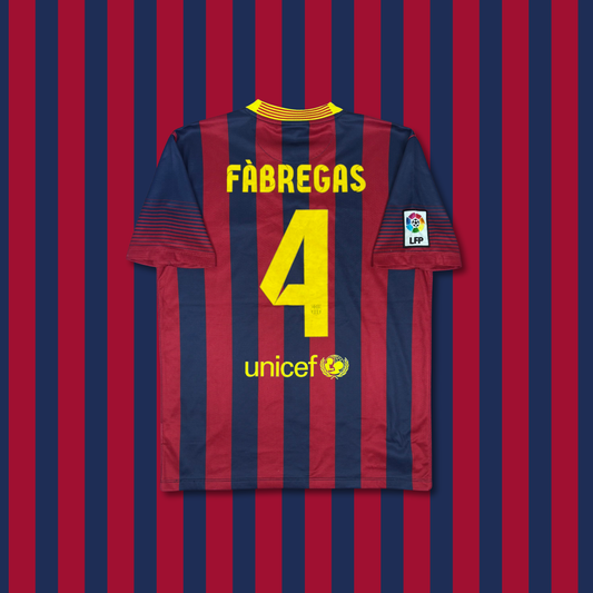 2013/14 Barcelona Home Shirt - Fabregas - M