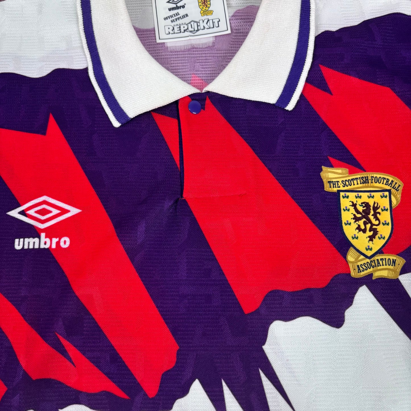 1992/93 Scotland Away Shirt - L