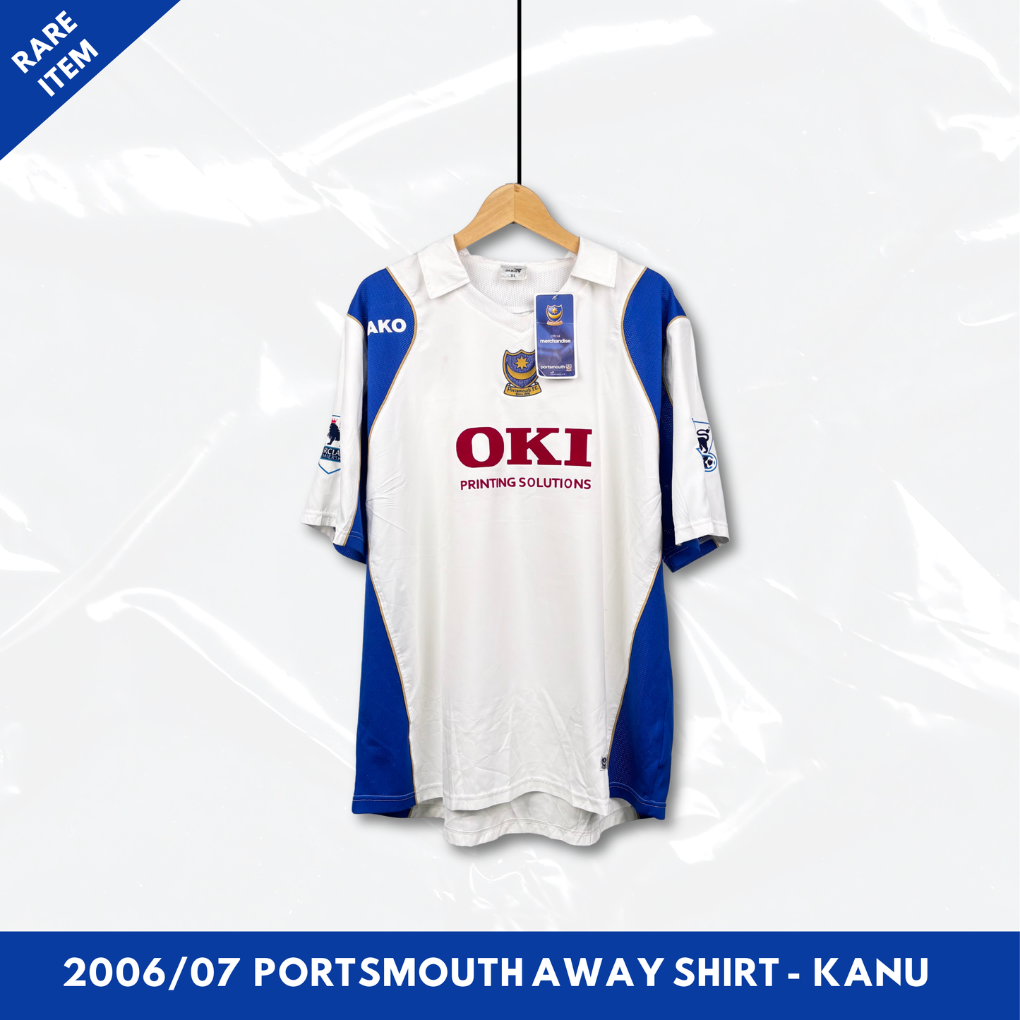 2006/07 Portsmouth Away Shirt - Kanu - XL - New With Tag