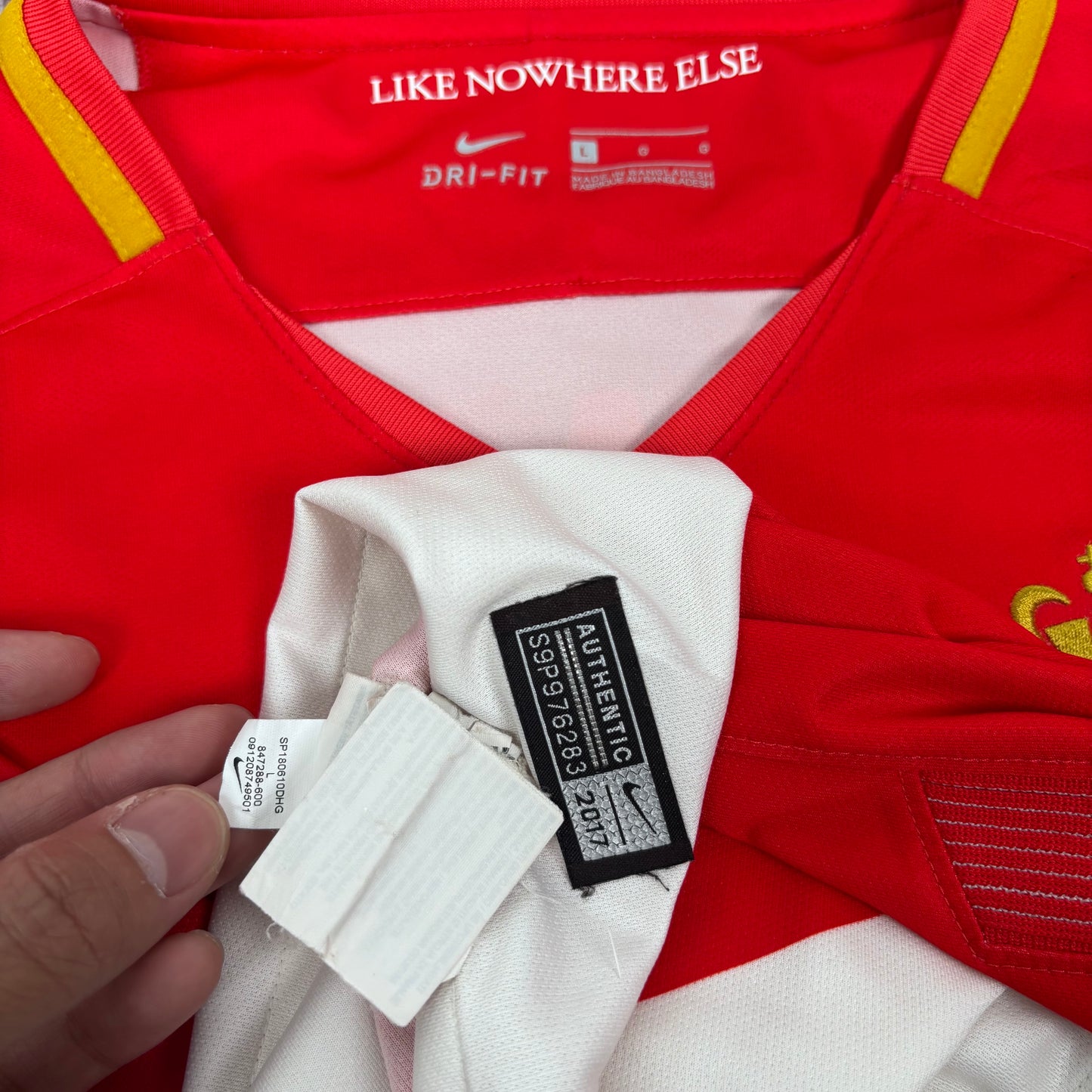 2017/18 AS Monaco Home Shirt - Mbappe - L