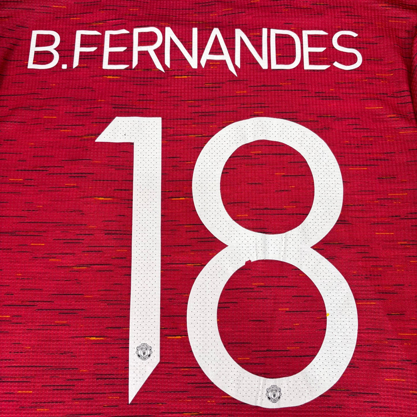 2020/21 Manchester United Home Shirt - Player Issue - Bruno Fernandes - XL