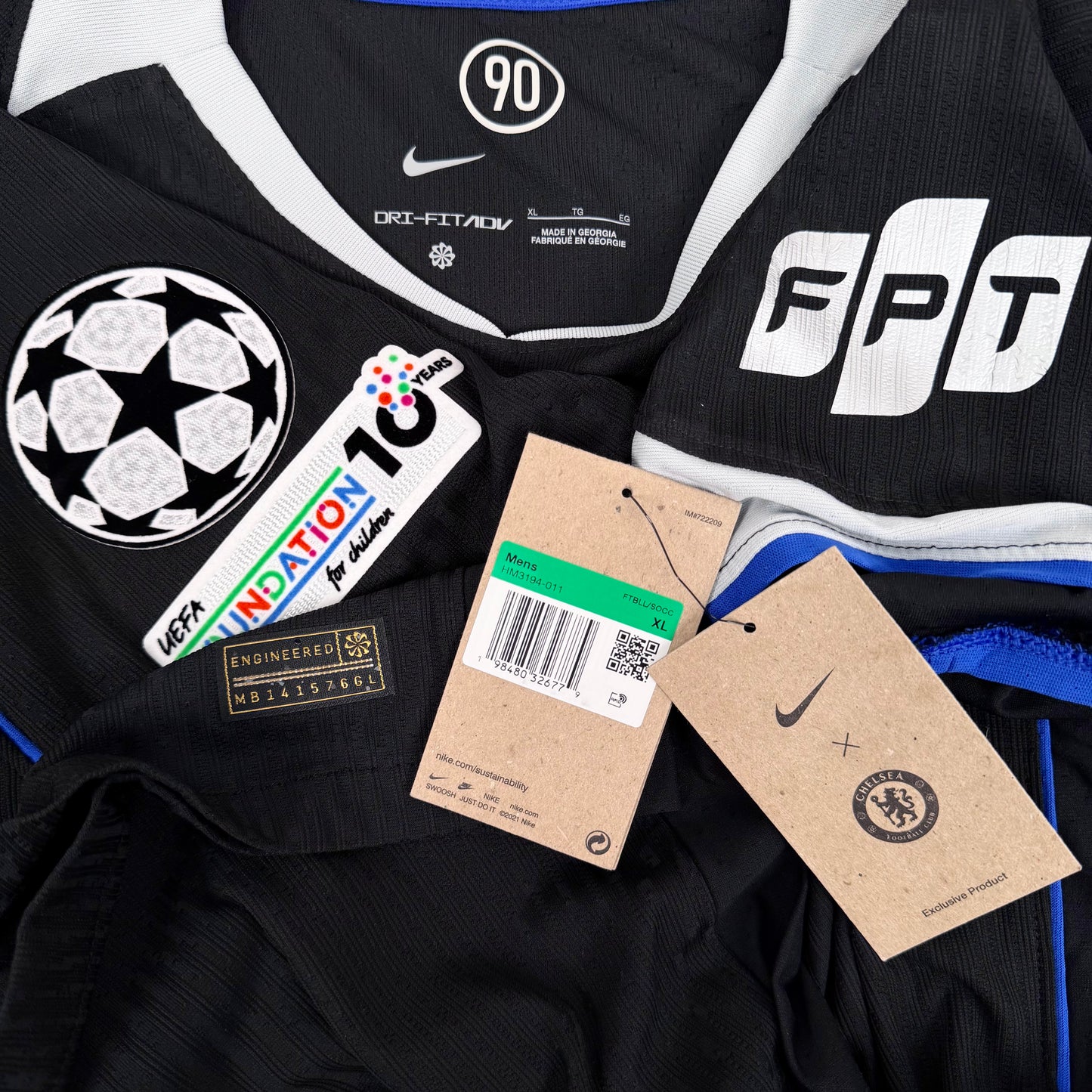 2025/26 Chelsea Third Shirt - Player Issue - Joao Pedro - New with Tag - XL