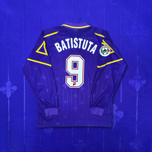 1997/98 Fiorentina Home Longsleeve Shirt - Batistuta - XL