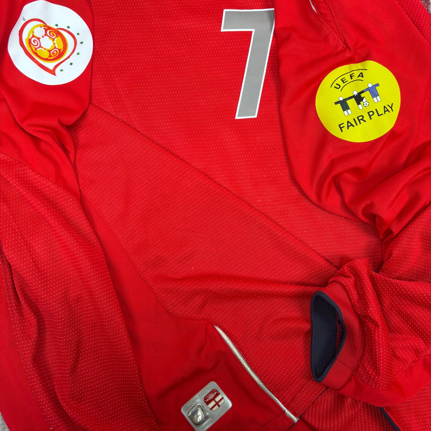 2004/05 England Away Longsleeve Shirt - Beckham - L