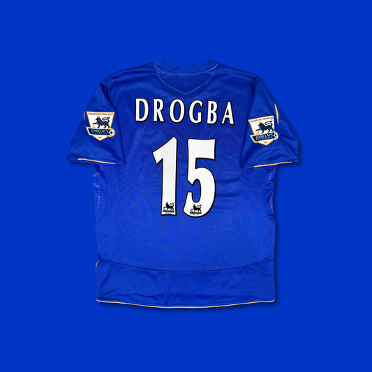 2005/06 Chelsea Home Shirt - Drogba - L