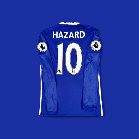 2016/17 Chelsea Home Longsleeve Shirt - Hazard - S